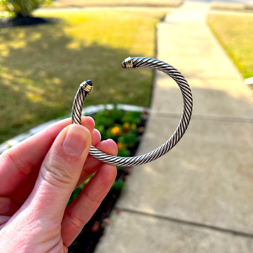 David Yurman Cable Classics Bracelet in Sterling Silver with Amethyst - Picture 1 of 4